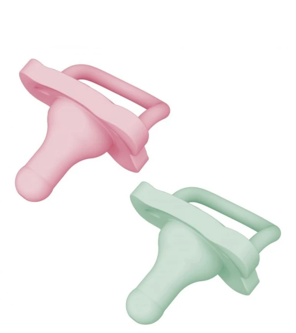 DR.BROWN'S- HAPPY PACI Πιπίλα Σιλικόνης 0-6m (ροζ/πράσινη) - 2 τεμάχια